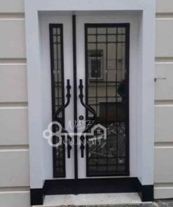 Ferforje Detay Beyaz Bina Giriş Kapısı NEF-613