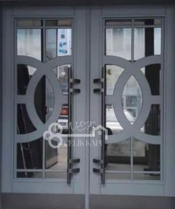 Tasarım Antrasit Bina Giriş Kapısı NEF-615