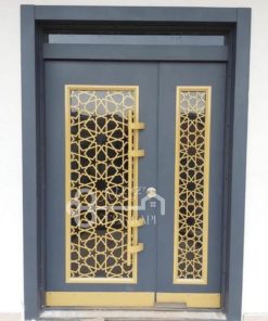 Altın Sarısı Desenli Bina Giriş Kapısı NEF-620
