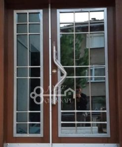 Gümüş Detay Kahve Bina Giriş Kapısı NEF-627