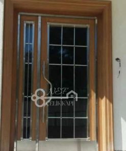 Gümüş Detay Kahve Bina Giriş Kapısı NEF-603