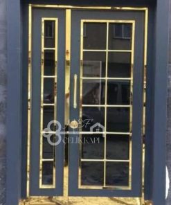 Gold Detay Antrasit Bina Giriş Kapısı NEF-605